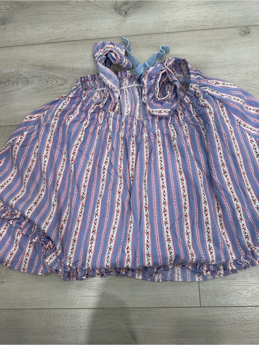 Out From Under Urban Outfitters Floral Stripe Babydoll Mini Dress Small - Picture 4 of 4